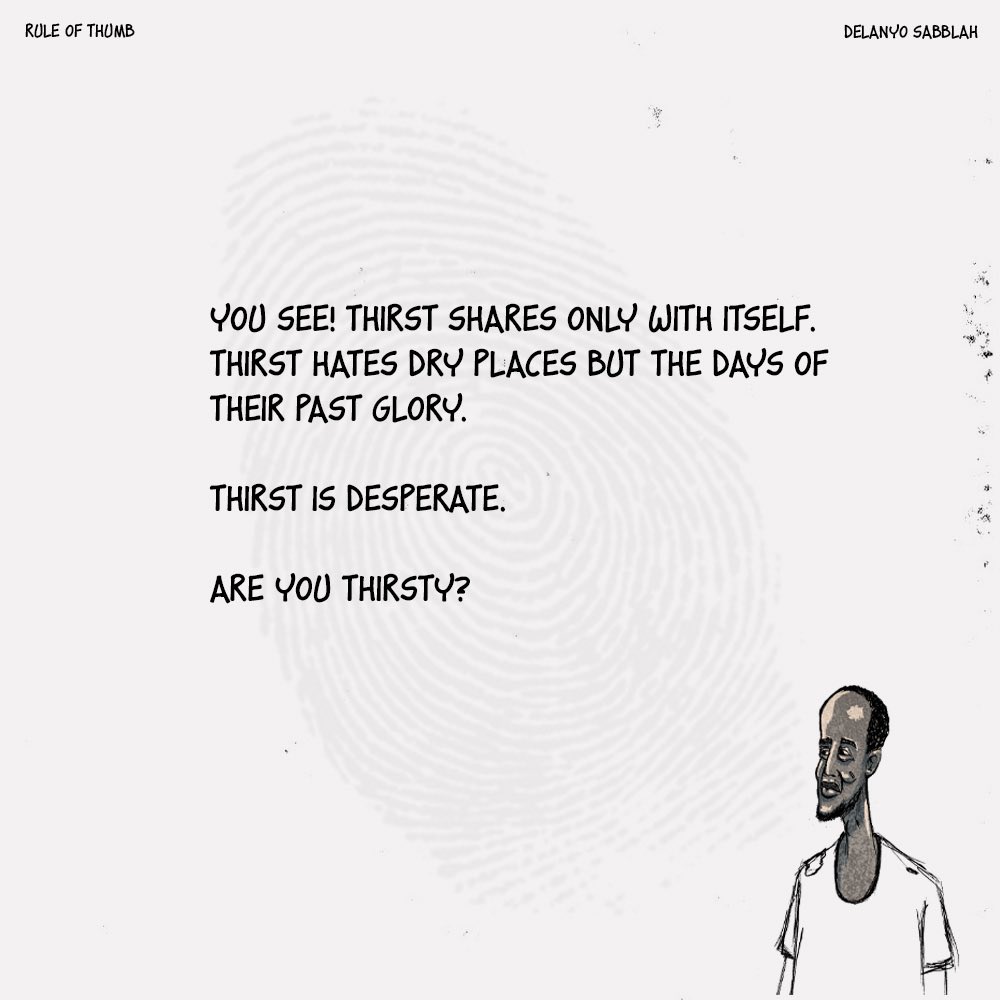 The narration from my short film,  Rule of Thumb.
It holds the film’s core idea; the power that shapes high and low places in our world.

Read it slide by slide. Let the words land, loosen, and ask you who we lift and who we let thirst.

#RuleOfThumb #ShortFilm 
 #Riddlemations