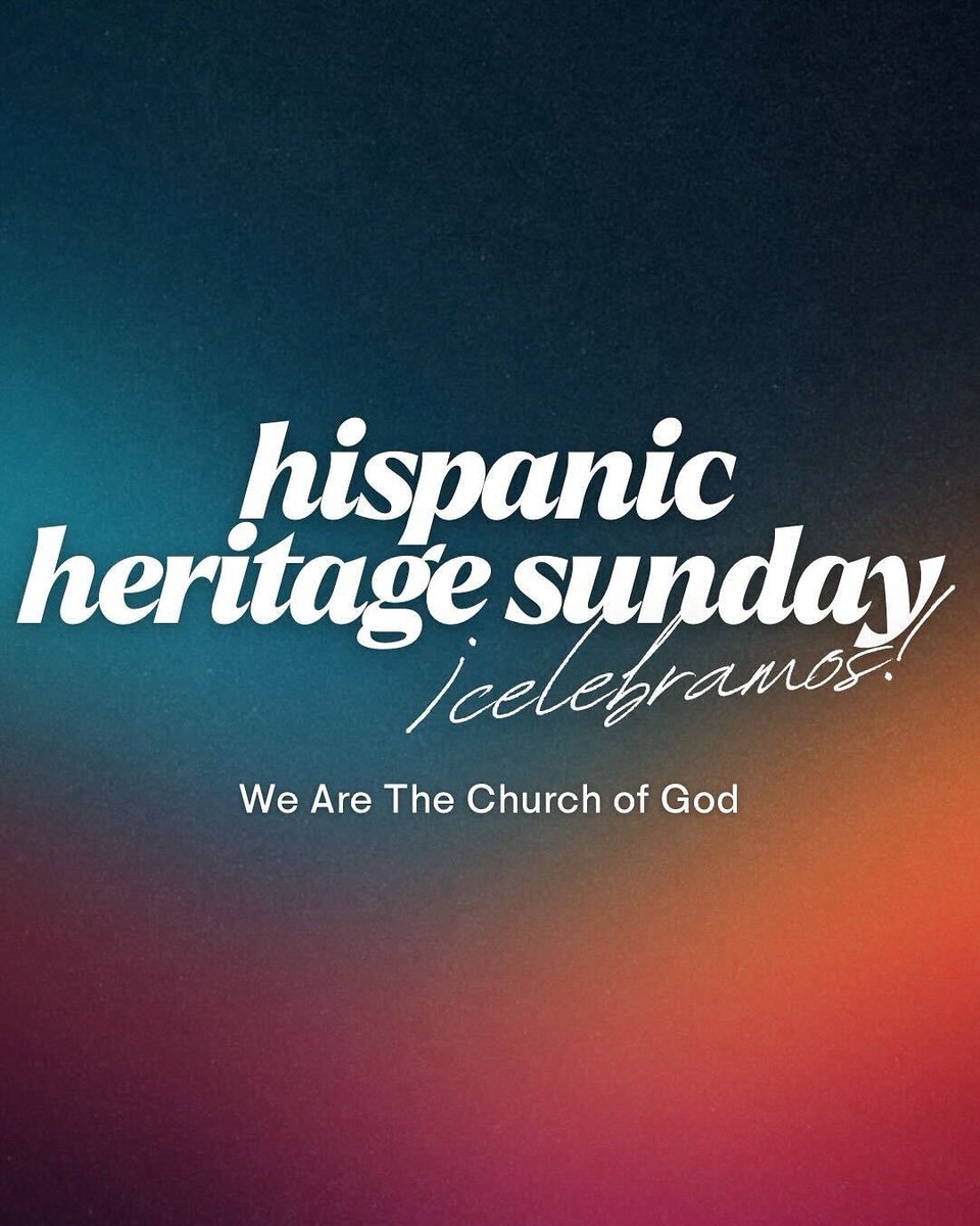 Today, we celebrate Hispanic Heritage Sunday across the Church of God! We thank our Hispanic and Latino ministers, missionaries, pastors, worship leaders, volunteers, families, and faithful servants.

#HispanicHeritageSunday 
#WeAreTheChurchOfGod 
#IglesiaDeDios
