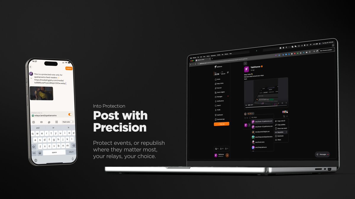 YakiHonne's tweet photo. 📷 Post with Precision — Your Words, Your Space
Take control of your posts with Post with Precision. Decide exactly where your notes belong — protect private thoughts, or share them across your chosen relays with confidence.

Your message, your audience, your choice — shared only where it truly matters. 📷

#Nostr #PostWithPrecision

https://t.co/0J2B2OylZu