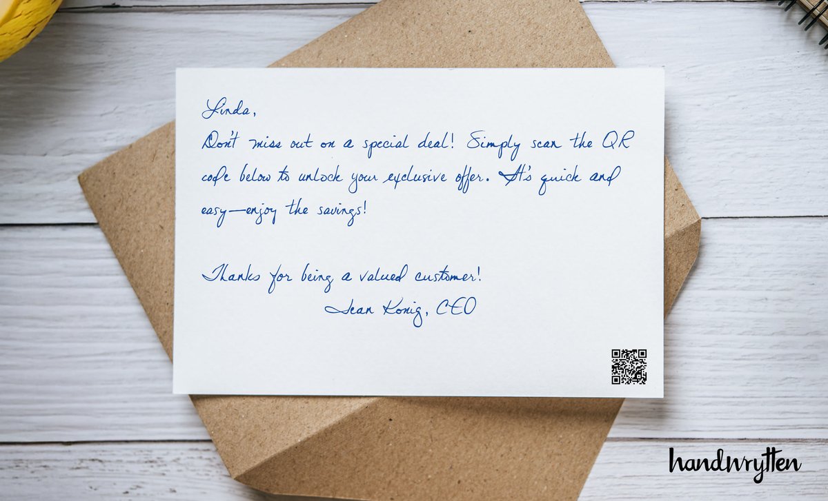Handwrytten's tweet image. 🛑 Stop sending mass emails that miss the mark.

💌 Handwritten notes = precision + personal touch.
With @Handwrytten, you can automate outreach that feels real.

Focus where it matters most. 💼✨

#Handwrytten #MarketingStrategy #Personalization #DirectMail #ROI