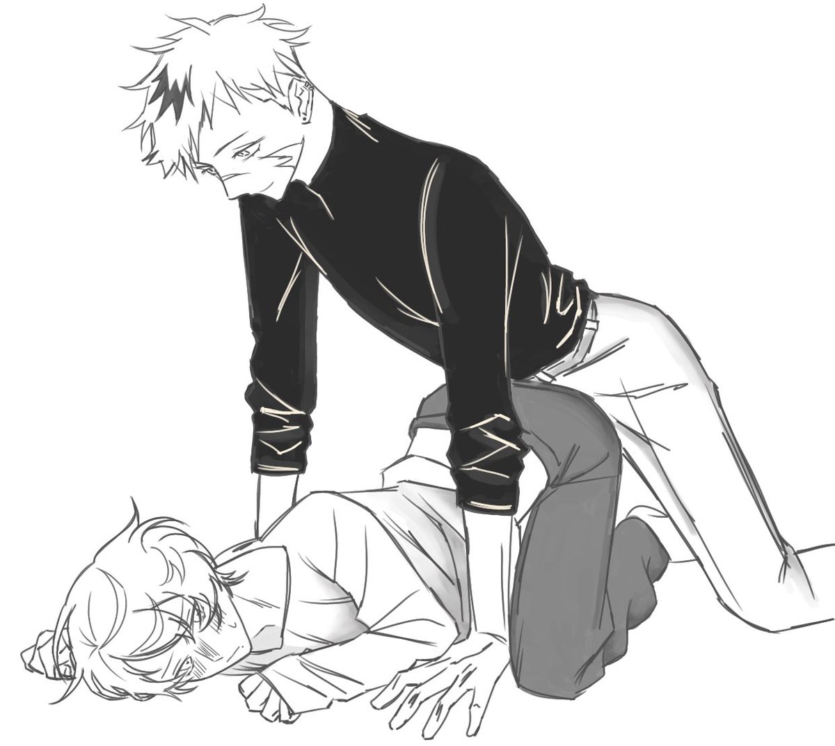 takogamii's tweet photo. just bros exercising… ( ◡̀_◡́)ᕤ
#crowmark https://t.co/QX0kLmxnFA