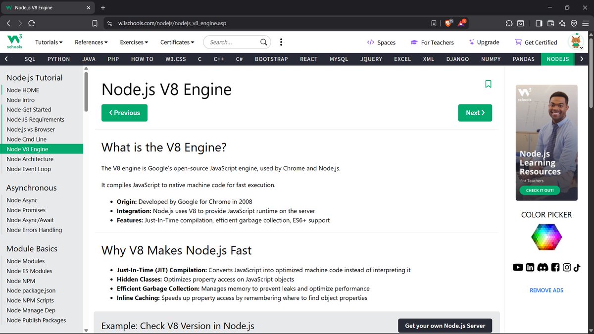 GhimireSiddanta's tweet photo. #LUD15 #LearningUtsav2025 #FestivalOfLearning

Today’s topics:
-Node.js V8 Engine – how JS runs fast using Google’s V8
-Node.js Architecture – event-driven &amp; non-blocking design https://t.co/HNYk3RkD2X