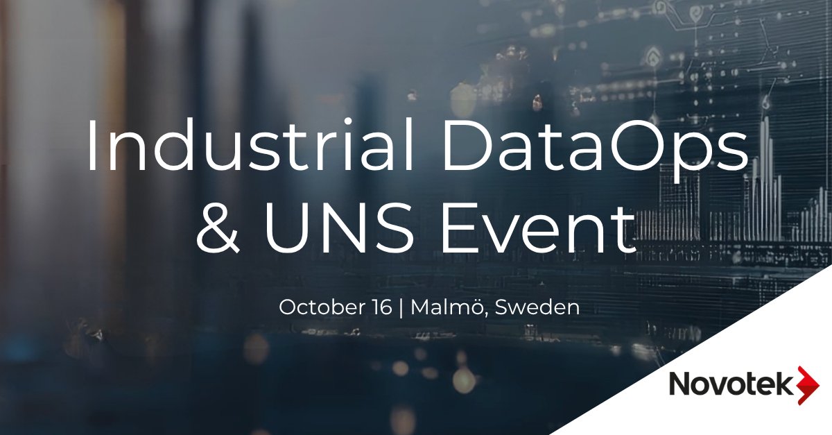 HighByteInc's tweet image. 🌍 We’re heading across the pond!
Join John Harrington and @Novotek_AB in Malmö, Sweden on 16 October for the Industrial #DataOps & #UNS Event—a day of insights, networking, and case studies to help you turn industrial data into business value. 🎟️👇
bit.ly/3KHVLcx