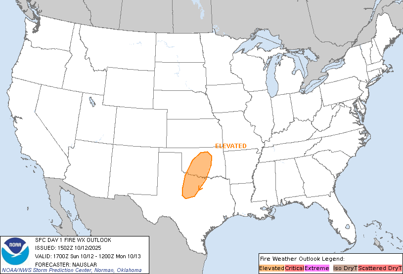 NWSSPC's tweet image. 10:04am CDT #SPC Day1 #FireWX  spc.noaa.gov/products/fire_…