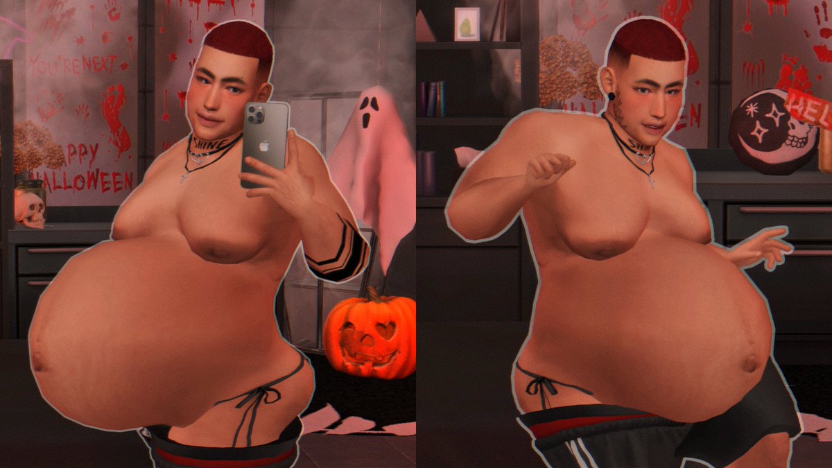 MMIIPP101's tweet photo. 🧛♀️Prank Preparation🤳
#TheSims4 #Mpreg #Simblreen #Halloween https://t.co/jEf9HnU0Ru