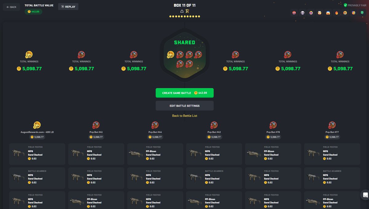 AugustMMXXIII's tweet image. THIS SITE IS F**KING INSANE WTFFFFF @CSGORoll

DOUBLE HIT ON THE ONE 🔥🔥🔥🔥🔥

27K GLOVES WTFFFFF

🎁 $50 - RT/Follow me + @CSGORoll