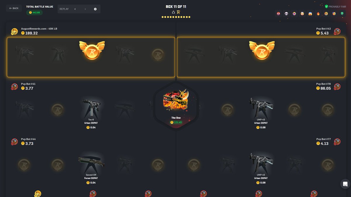 AugustMMXXIII's tweet image. THIS SITE IS F**KING INSANE WTFFFFF @CSGORoll

DOUBLE HIT ON THE ONE 🔥🔥🔥🔥🔥

27K GLOVES WTFFFFF

🎁 $50 - RT/Follow me + @CSGORoll