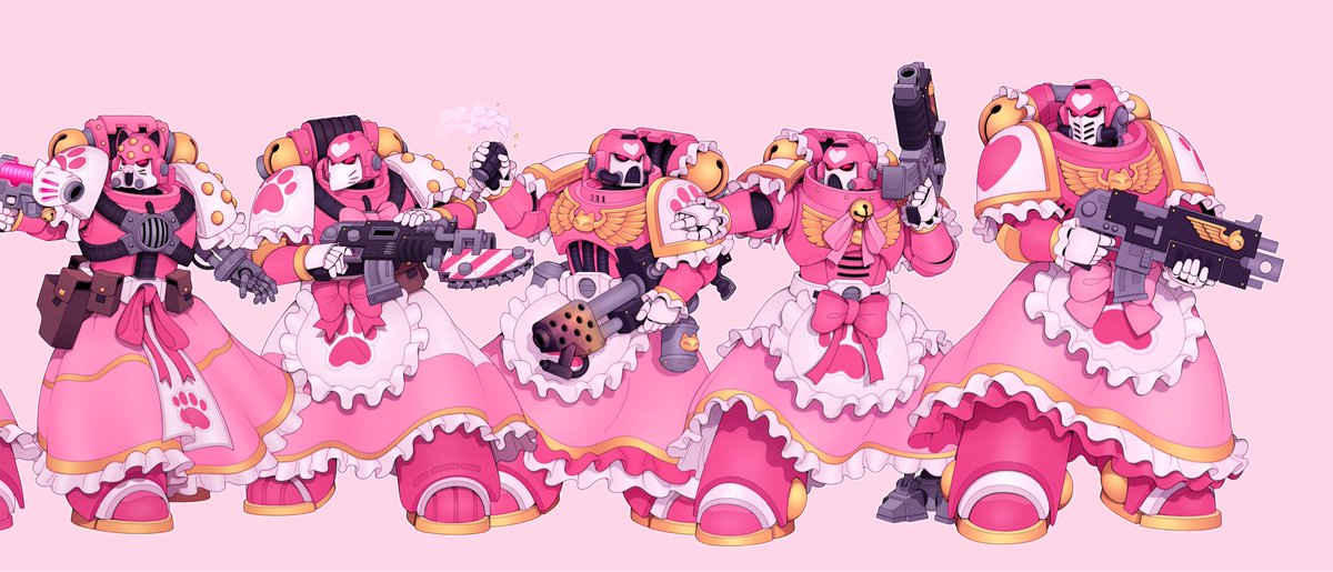 the complete set of Space Maids armor MKs 💞✨
