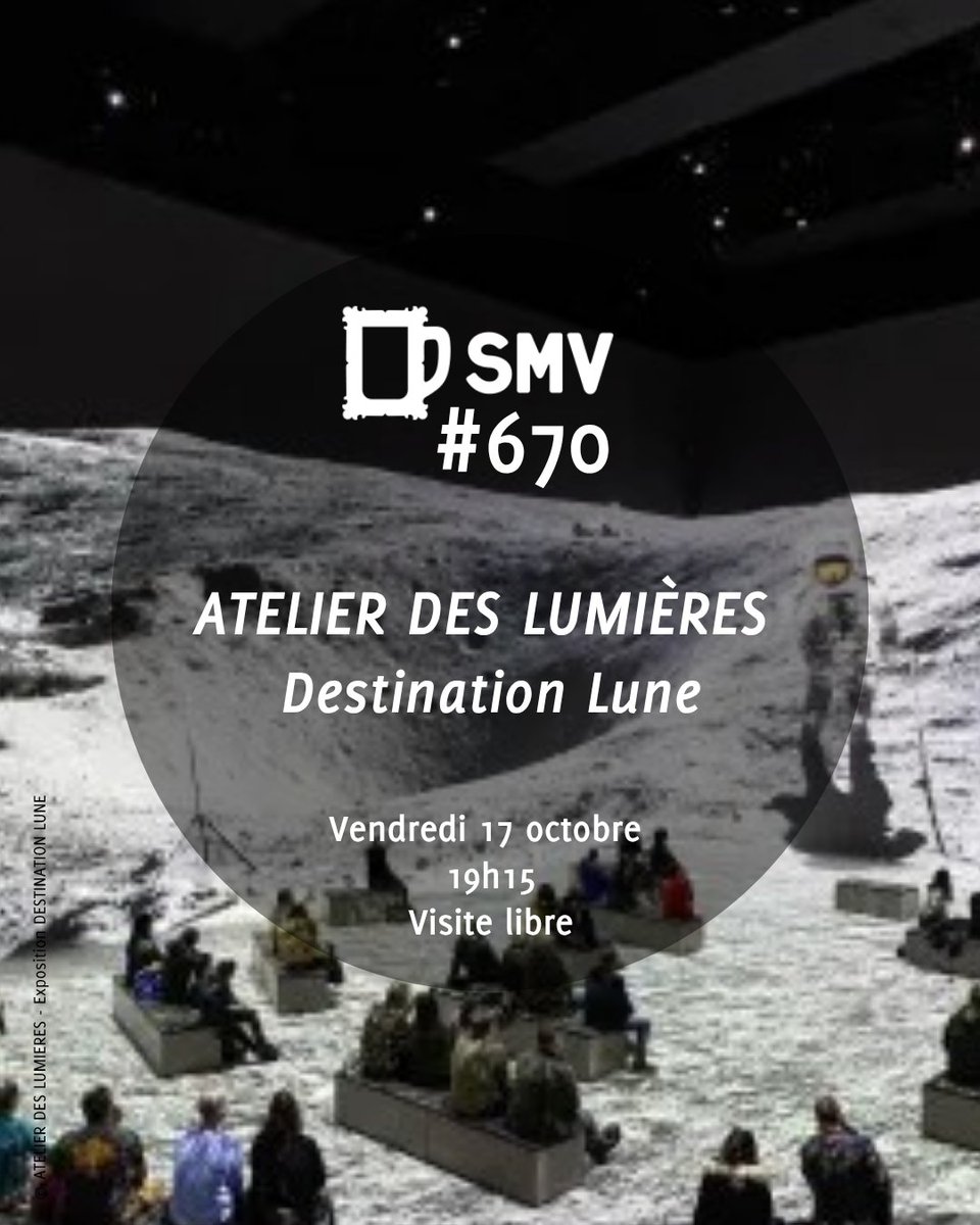 [#SMV670] 📅 #Avosagendas 
Prêt.e.s pour le décollage ? 🚀🌙
Vendredi 17 octobre, l'Atelier des Lumières va nous mettre des étoiles plein les yeux avec “Destination Lune”
🔎 +d’infos : fb.me/e/6eCaYJio8
#SMV670 #atelierdeslumieres #destinationlune #apolloprogram #tomhanks
