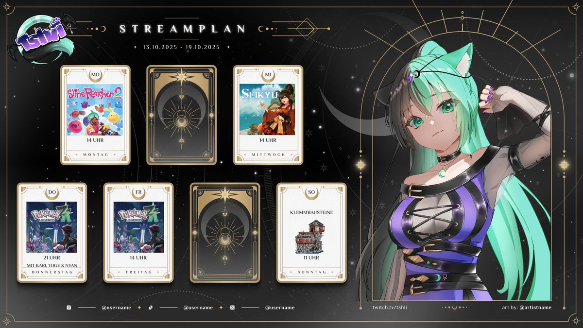 - - Streamplan - - 

Falls Pokemon auf der Switch 1 gut läuft dann spielen wir Donnerstag und Freitag :3

Ansonsten wünsch ich allen einen guten Wochenstart und auf bald! :D