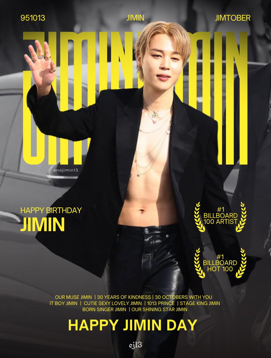 enojimin13's tweet photo. Happy Birthday to Jimin 💛 a true global icon who continues to inspire through his voice, art and heart. You’re more than an artist, you’re an inspiration 🌟

#OurMuseJimin 
#HappyJiminDay
#OurShiningStarJimin https://t.co/PxCCLl8Mig