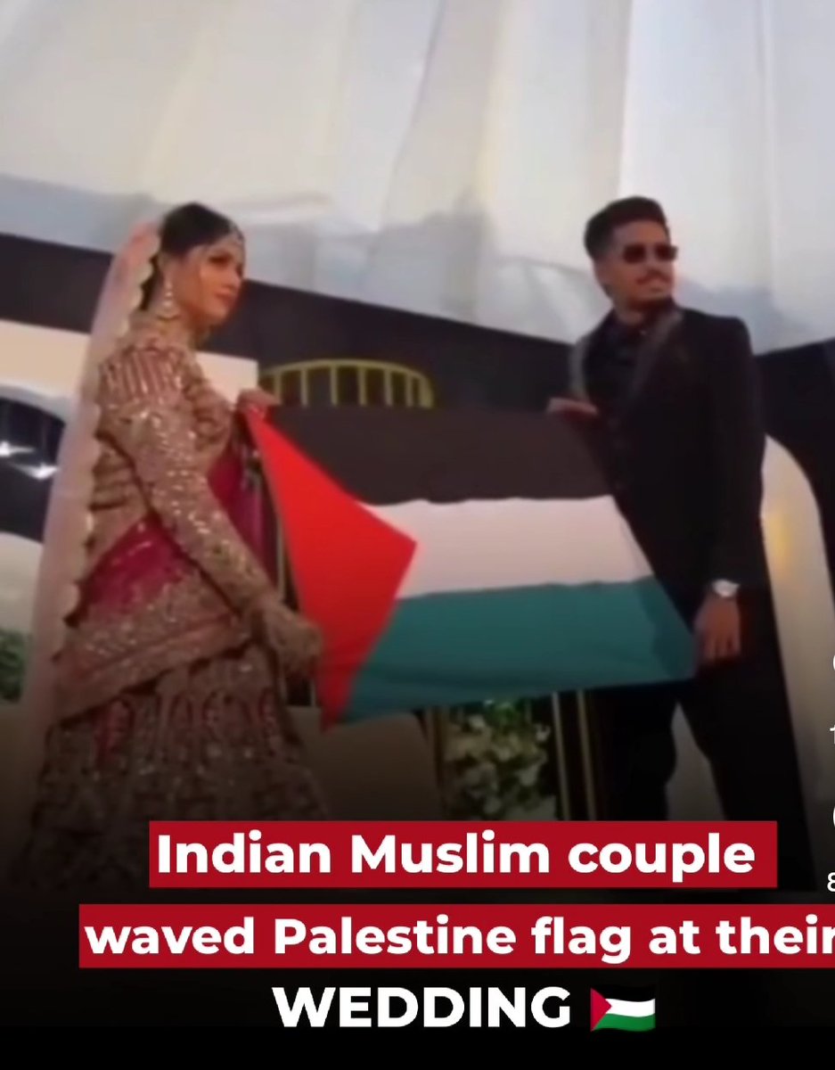 Happy married life 🎉 
Let's arrange their honeymoon at palestine😜
