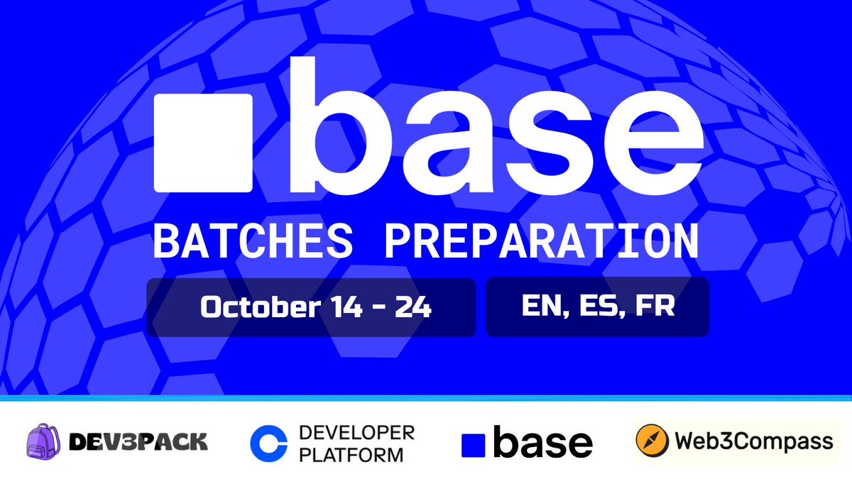 _SDAV's tweet image. Damn, we have onboarded 500+ participants for the @base batches preparation in EN, ES and FR 🌍
We are starting from October 14 🫡
🔗 shorturl.at/fnU6s