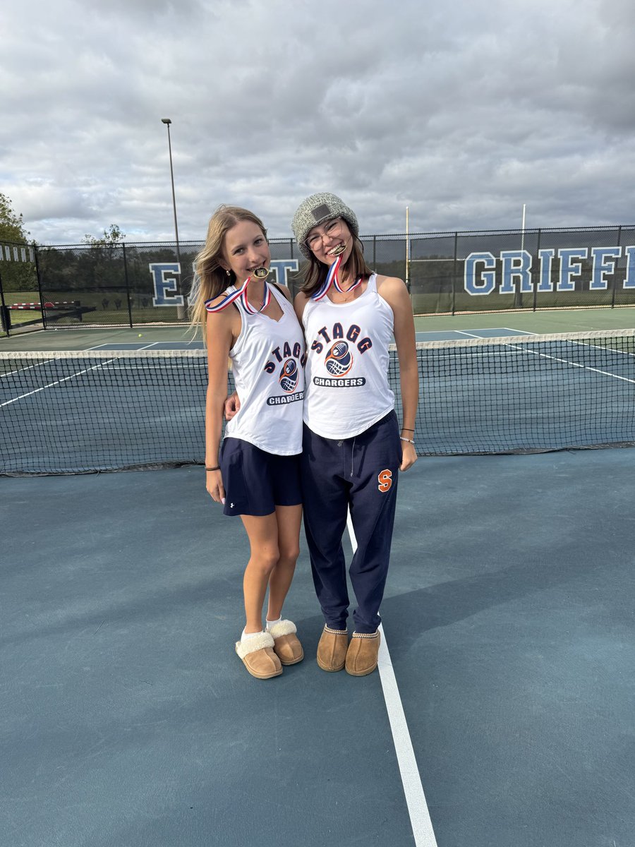 Congratulations to the JV Girls Tennis team on their third place finish at the SWSC tournament.  The team was led by Lilly and Maya winning the title at first doubles. <a href="/StaggAthletics/">StaggAthletics</a>