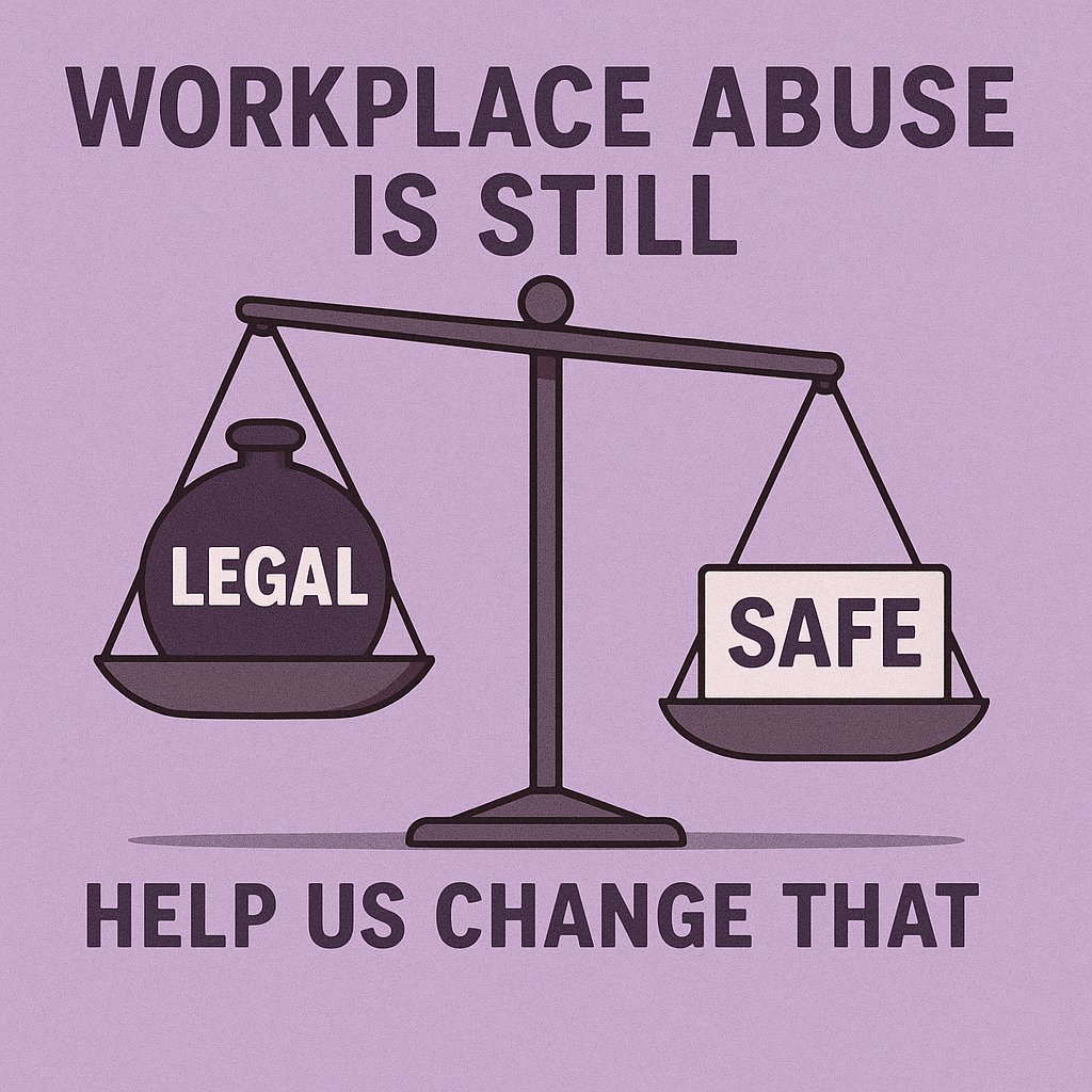 endworkabusenow's tweet image. IT&apos;S NATIONAL BULLYING PREVENTION MONTH!

Workplace abuse is still legal in the US. Help us change that.

Create your page or donate directly: givebutter.com/notpartofthejob

Tag your posts #EndWorkplaceAbuse and #NotPartOfTheJob — and let’s make psychological safety the norm.