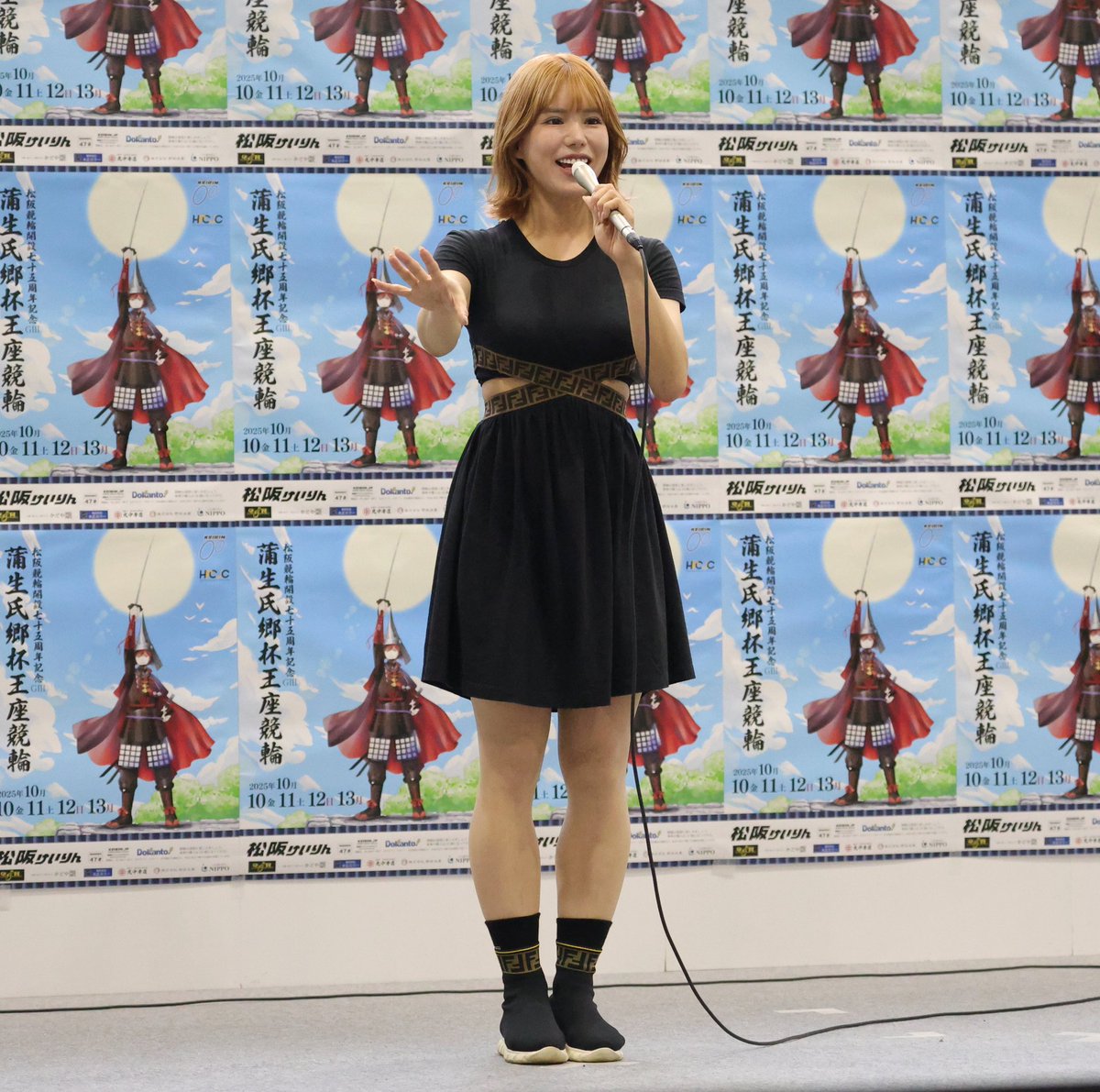 みーちゅんのトークショー🎤
いつもポーズとってくれてありがとう😊

#松阪競輪
#3日目
#トークショー
#みーちゅん
#日野未来 さん