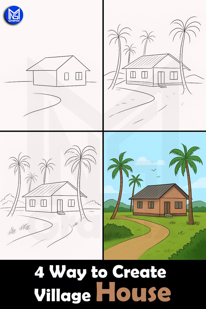 mnsgraphix's tweet image. Create House 4 ways #create #house #illustration