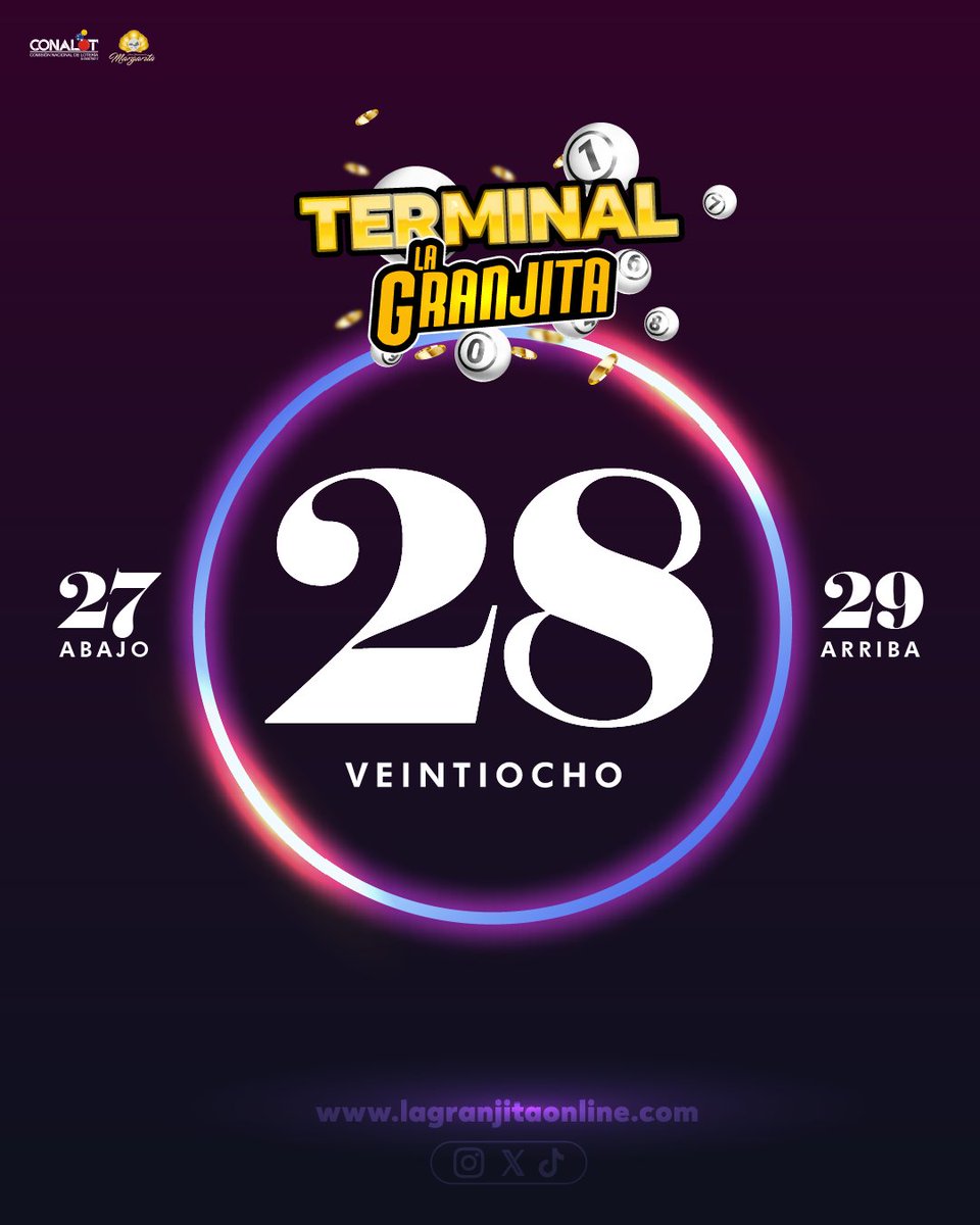lagranjitaofic's tweet image. 12-10-2025
11:05:00 am
GANADOR #28
#terminalGranjita #sorteos #loteria #loteriainternacionaldemargarita