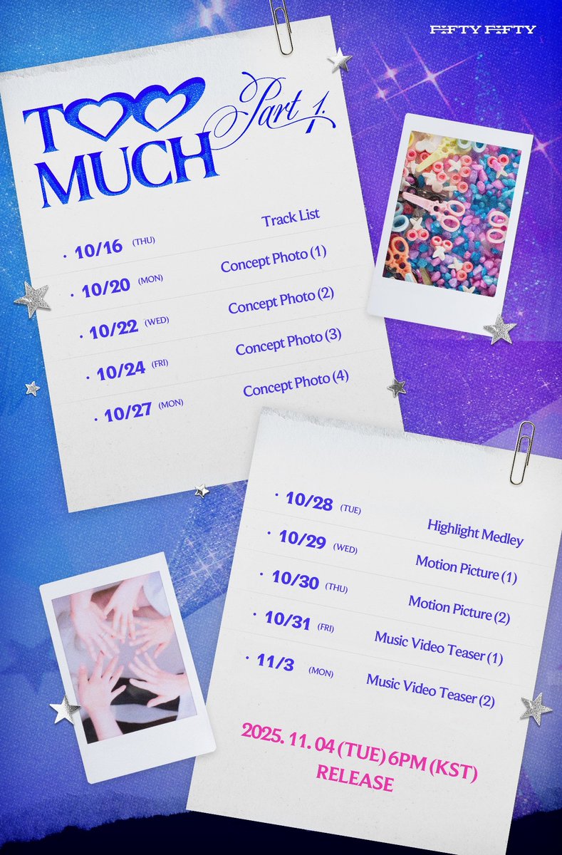 #FIFTYFIFTY unveils the schedule for ‘Too Much Part.1,’ out November 4.