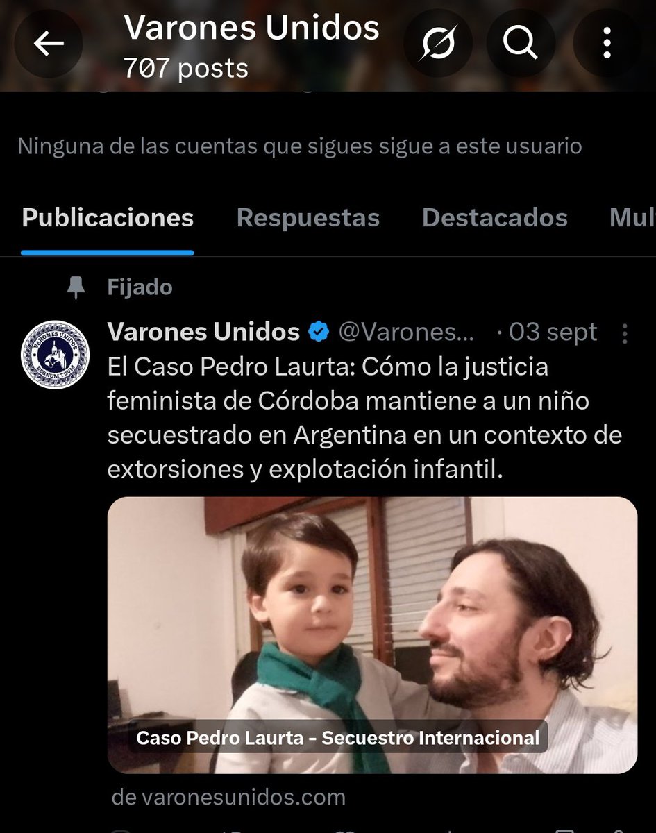 La cuenta uruguaya varones unidos hablaba de una "justicia feminista" que actuaba en contra del hombre, el tipo terminó matando 2 mujeres, la justicia no defendió a la mujeres ni al nene.