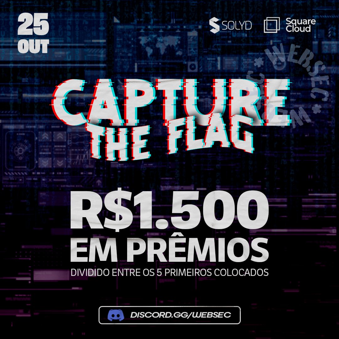 Evoluwillsec's tweet image. Venha se aventurar em mais uma edição do CTF da websecbrasil!!!
@YuriRDev
Discord.gg/websec #CyberSecurity #cibersegurança #websec #dev #ctf #capturetheflag