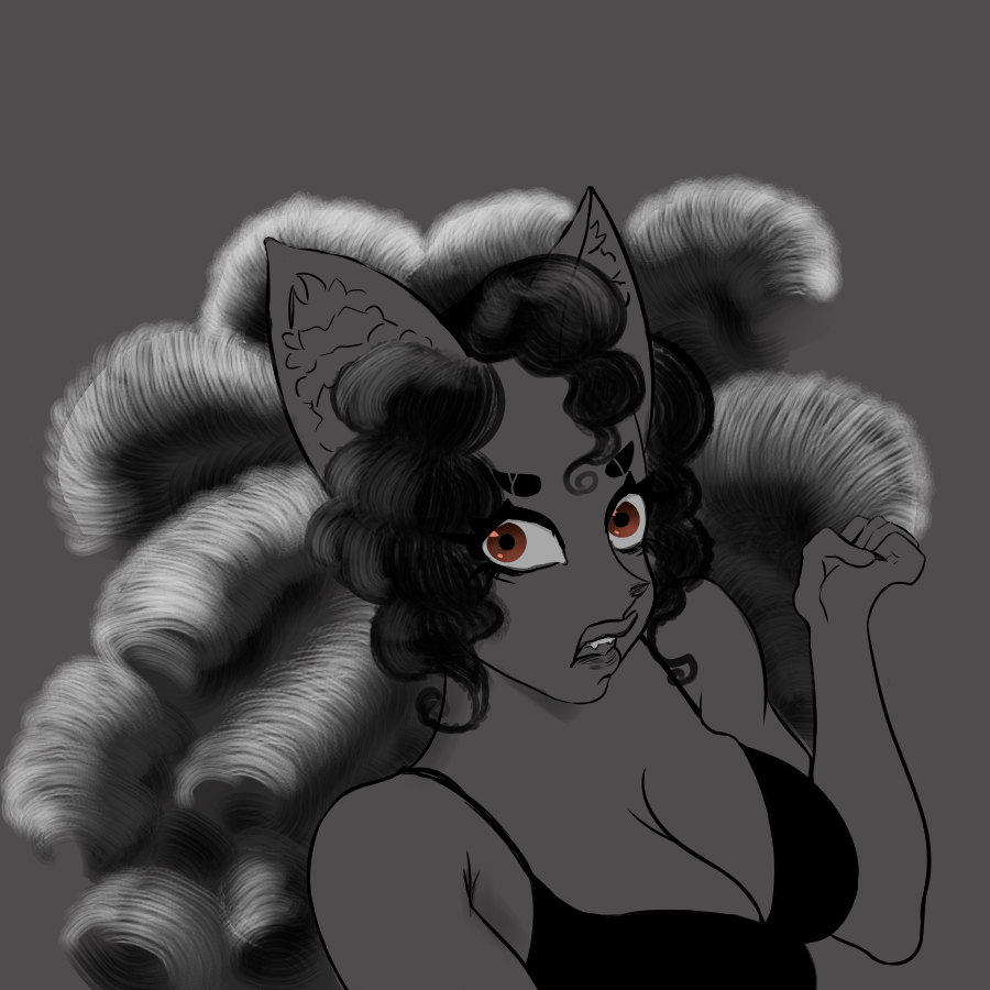 MeelouWings's tweet photo. I regret 2 inform you tht this is how far we'll go concerning day *checks notes* 04 #drawtober piece.   

#drawtober #art #digitalart #artchallenge #vtuber #halloween #vtuber #envtuber #blackvtuber #indievtuber #blacksky #vsky #VTsky #streamer https://t.co/Dh4xaGxKSf