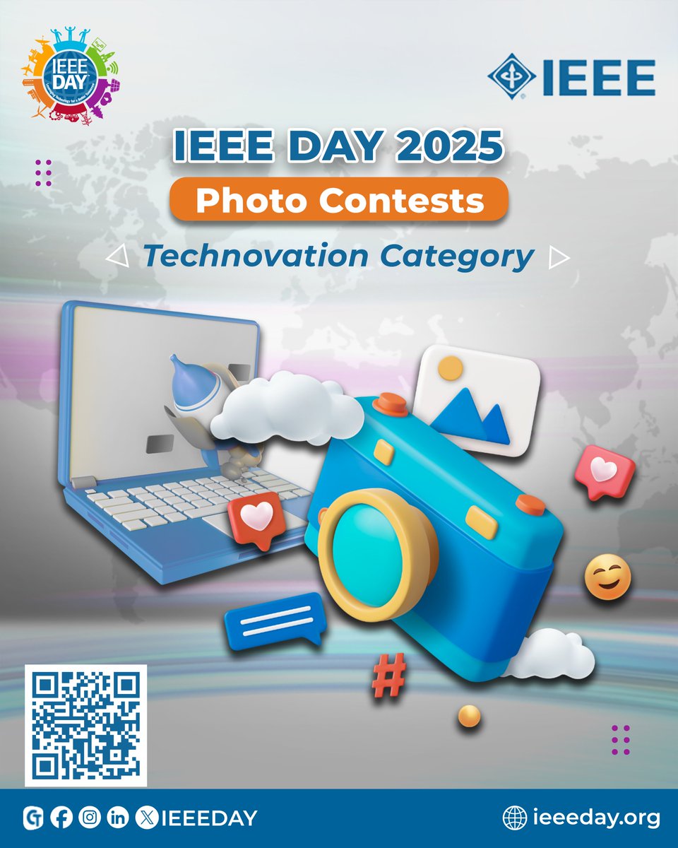 IEEEDay's tweet image. Innovation starts with YOU! 🚀💡
Submit your best shot that captures the spirit of Technology for a Better Tomorrow.

ieeeday.org/photo-contest-…

#IEEEDay2025 #Technovation #InnovationInAction #IEEELeads #IEEEPhotoContest