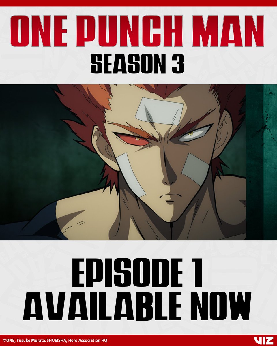 VIZMedia's tweet photo. #onepunchman Season 3 is now available 👊 https://t.co/Lzsdbx8yvI