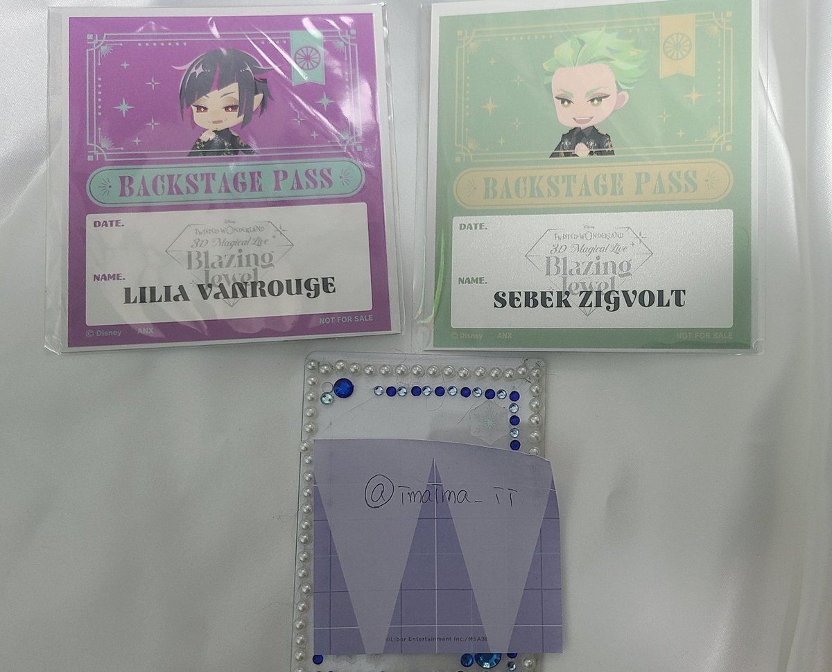 imaima_ii's tweet image. 【交換/譲渡】
ツイステ ブレイジングジュエル 特典　バックステージ風パス

譲
リリア、セベク

求
ジェイド、フロイド、マレウス
or 400円
　 
10/13手渡し希望、郵送相談
よろしくお願いします🙇‍♀