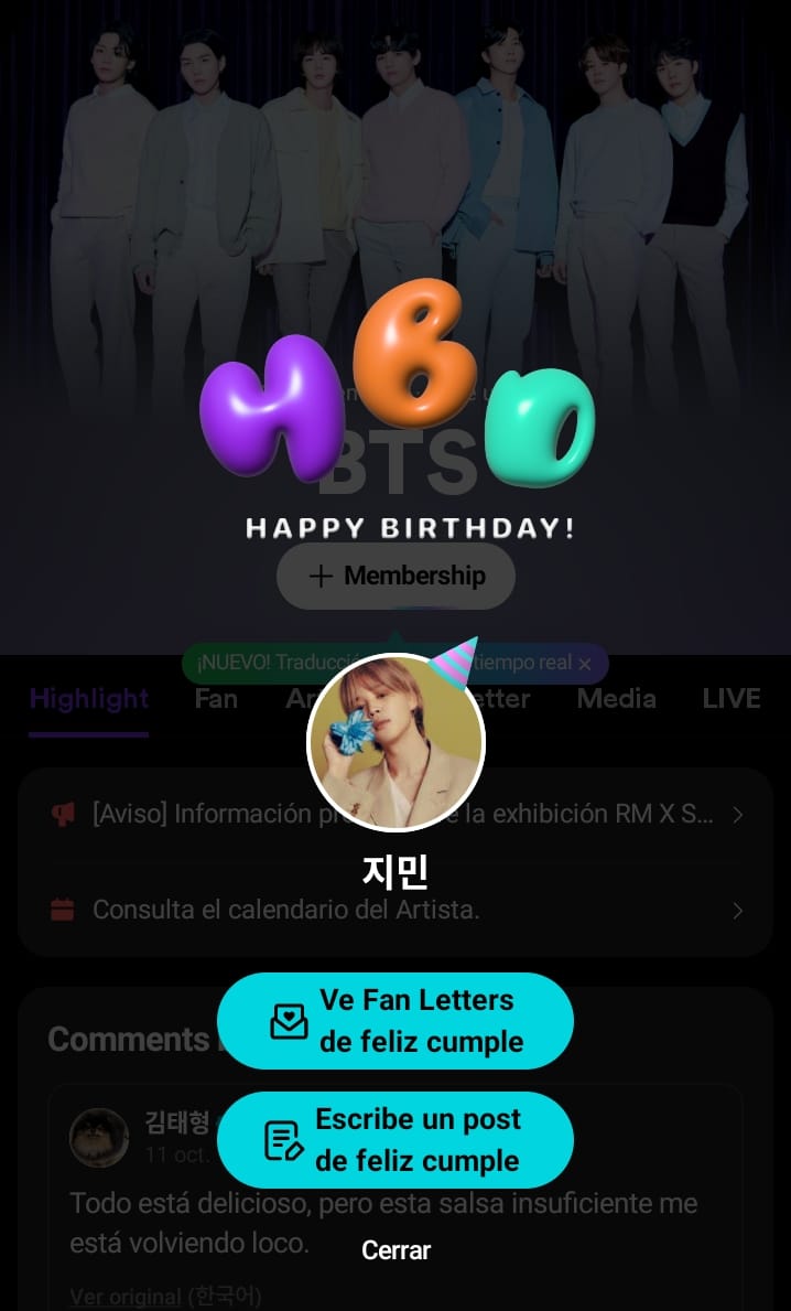 WingsofSpringT's tweet image. Actualizaciones en Weverse por el cumpleaños de nuestro pollito más hermoso 🎉🎁🎂🎈🎊🥳