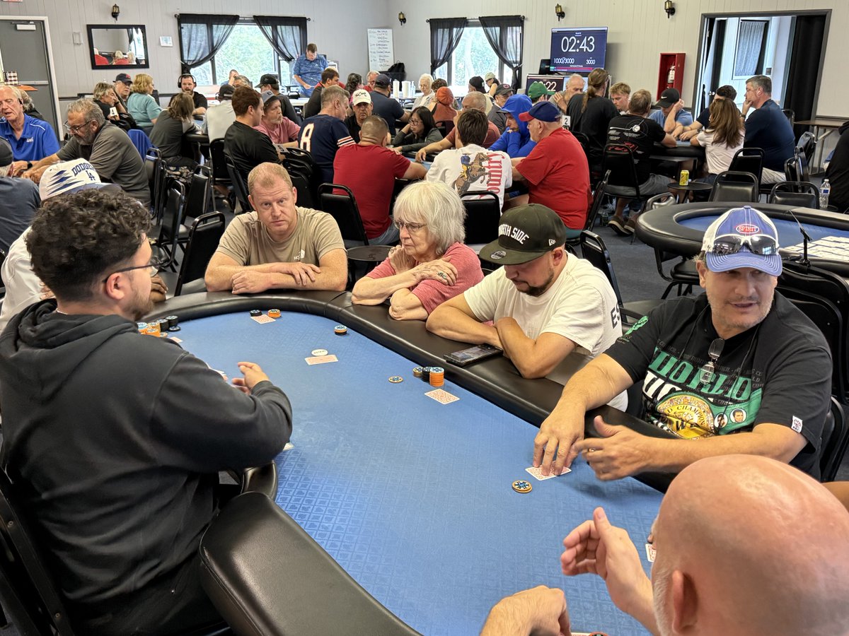 Charity poker TODAY 🎉 Sun Oct 12 @ VFW Batavia!

💸 $1-2 NLH @ 12pm
♤ 12pm $120 MEGA STACK (60K/15–25min)
♧ 2pm $20 Early Bird
♡ 4pm $50 Super Sunday Special
♤ 6:30pm $60 PLO MIX (PLO/PLO8/Big O)

🎯 Three games. One mission. Pot it, repot it, and pray.

#ccgpoker #poker