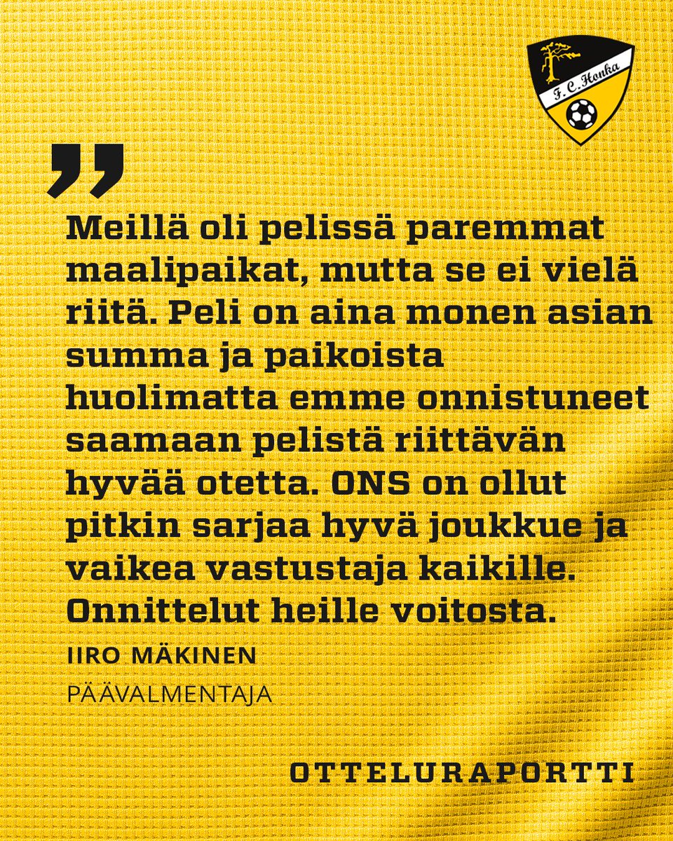 Hongan Kansallisen Ykkösen kauden viimeinen vierasottelu päättyi Oulussa tasaisen ottelun jälkeen maalin tappioon.

Raportti ➡️ fchonkanaiset.fi/2025/10/15912/

#MeOllaanHonka #KansallinenYkkönen