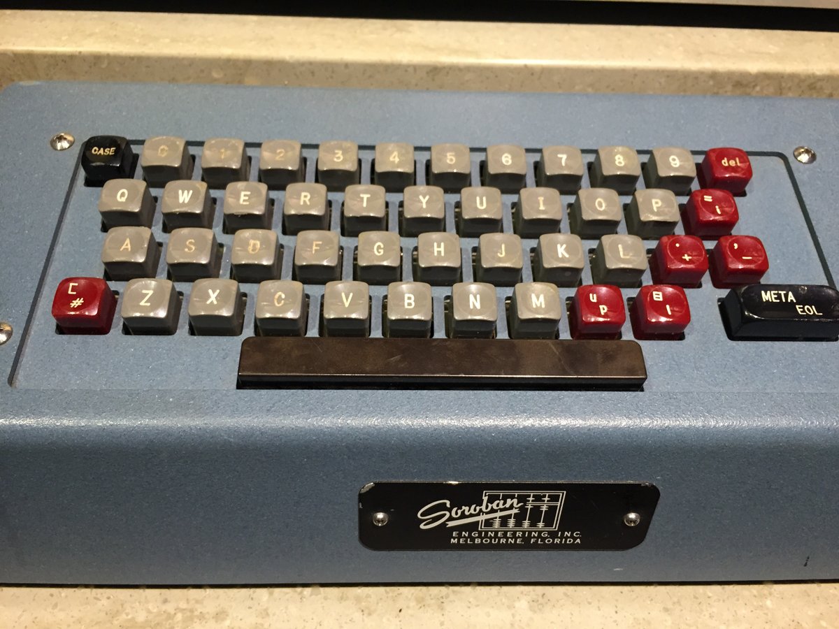 Computer Keyboard History. the Meta Key.
(meta key inspired the Command (Apple) key on apple computer and later the Windows key.)

Earliest keyboard with a key named meta.
LINC keyboard. 1962
xahlee.info/kbd/LINC_keybo…

this takes over the SAIL keyboard as the earlist meta key, by