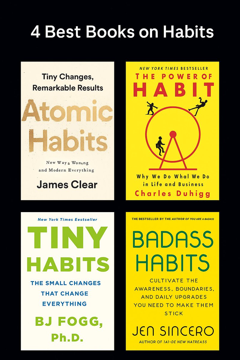 1Bookism's tweet image. 4 Best Books on Habits:
