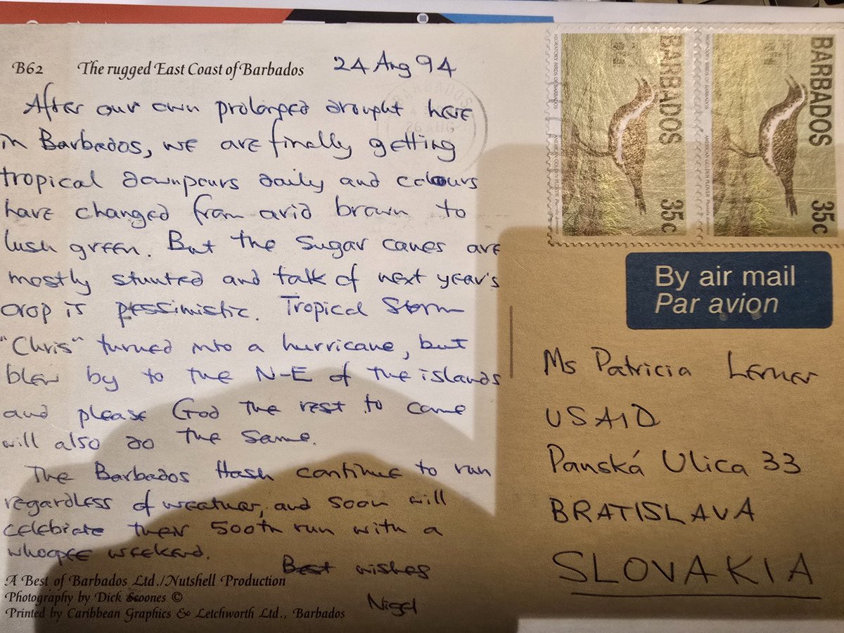 SidKhurana3607's tweet image. Was at a used bookstore today and found this postcard from 31 years ago inside a book