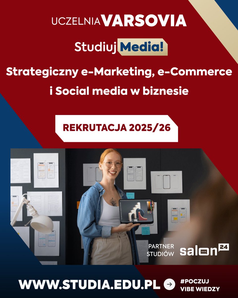 📲 Studiuj Media w Uczelni Varsovia ‼️ Wpisowe 0️⃣ zł ‼️ Rekrutacja 2025/26 trwa. Zapisz się już dziś ✅

🎓 MEDIA – Studia I i II stopnia (licencjackie i magisterskie)

🎯 Wybierz swoją ścieżkę:
🔹 Dziennikarstwo prasowe
🔹 Dziennikarstwo radiowe, audio i podcastowe
🔹