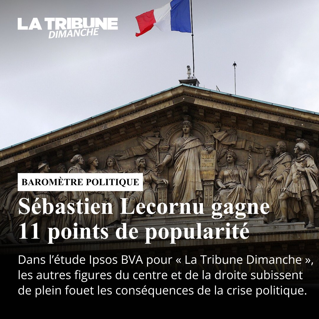 🔵 🇫🇷 BAROMÈTRE #EXCLUSIF. Sébastien Lecornu gagne 11 points de popularité

Dans le baromètre <a href="/Ipsosbva/">Ipsos bva</a> pour La <a href="/TribuneDimanche/">La Tribune Dimanche</a> , les principales figures du centre et de la droite subissent de plein fouet les conséquences de la crise politique.

Par <a href="/JulesPec/">Jules Pecnard</a> 👇