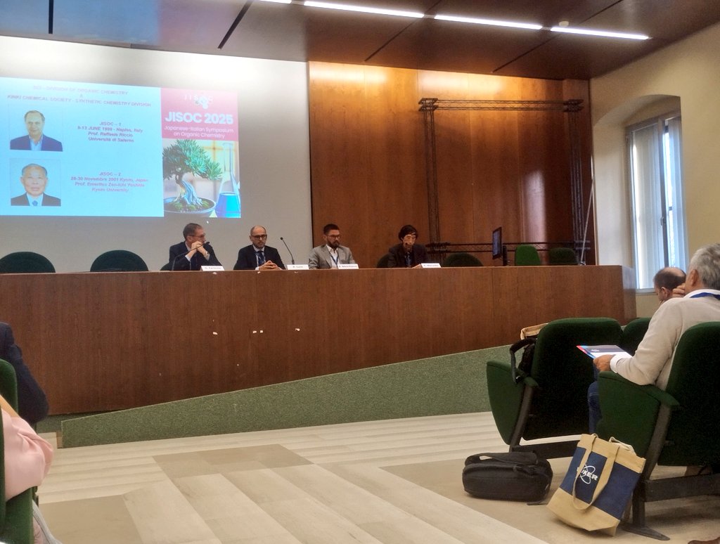 Italy and Japan finally together: JISOC 2025 has begun in Bari! Prof. Renzo Luisi, Prof. Paolo Melchiorre, Prof. Gianluca Maria Farinola and Prof. Keiji Maruoka opened this unique event. <a href="/Luisi_Lab/">Luisi-Lab</a> <a href="/SCIorganica/">SCI Chimica Organica</a>