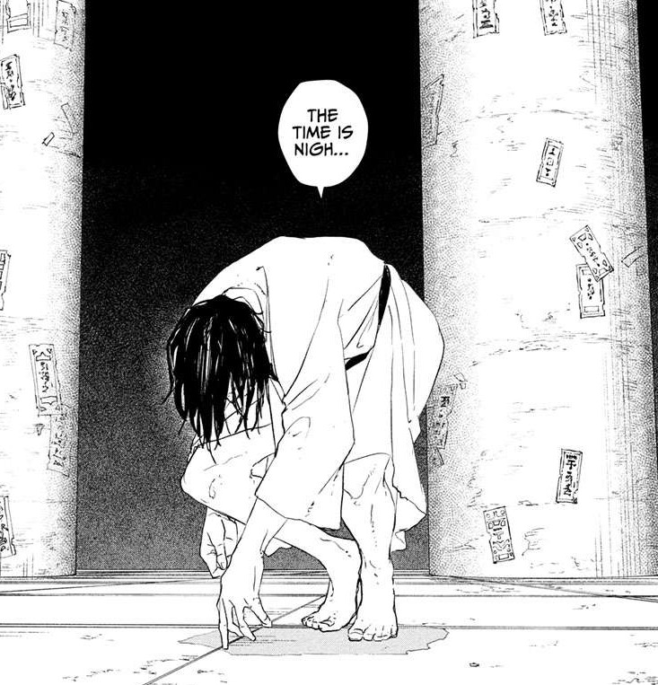 Rakutarikubiru's tweet image. Bro has been in the same pose for 20 chapters