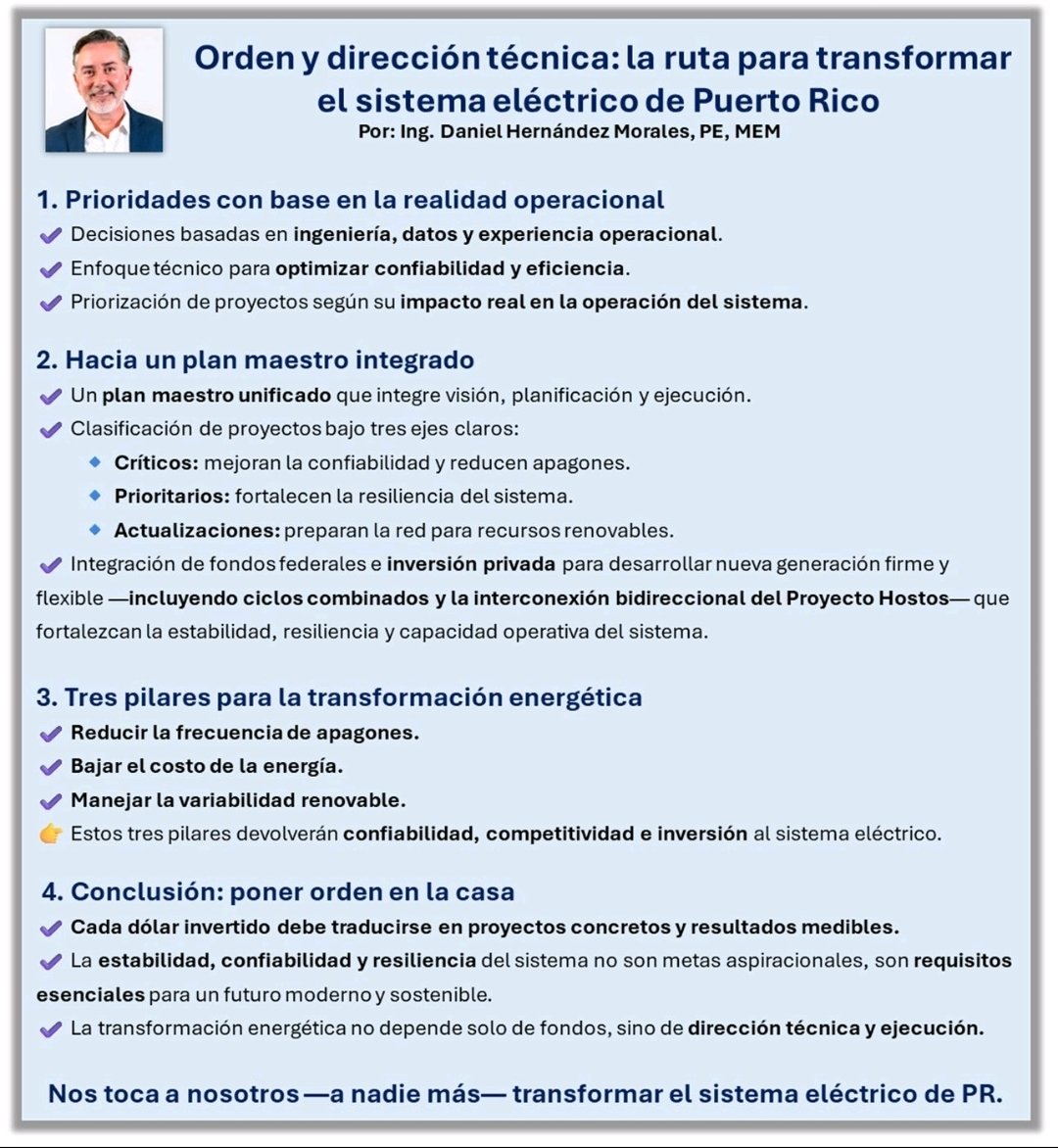 Ing. Daniel Hernandez, PE, MEM (@prgridllc) on Twitter photo 