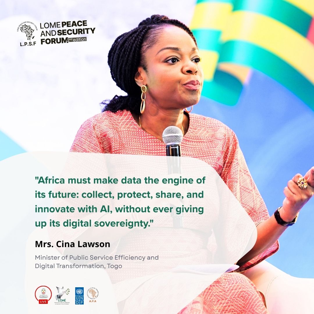 #KeyMoments from Panel 5 on AI for sustainable #Peace.
"Africa must make data the engine of its future: collect, protect, share, and innovate with AI, without ever giving up its digital sovereignty".
<a href="/rdussey/">Robert Dussey</a> <a href="/cinalawson/">Cina Lawson</a>
#LeadershipInAfrica #PolicyInPractice #LomeTogo #LPSF2025