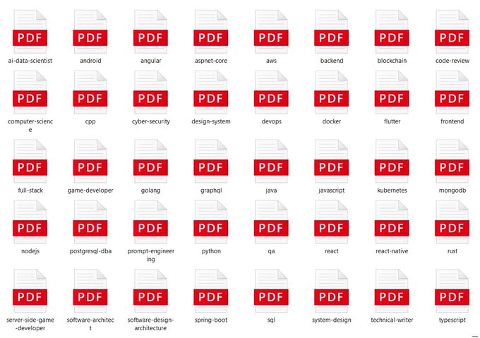 GrowAIHub's tweet image. Developers&apos; Comprehensive Roadmaps for FREE

Free Access: 24 Hours Only!

You will get:

📍Python
📍Java
📍React
📍Docker
📍JavaScript
📍Frontend
📍Backend
📍Full Stack
📍Cybersecurity
📍much more..

To get it:
1. Like &amp;amp; Retweet
2. Comment “R”
3. Follow me must (so that I can DM)