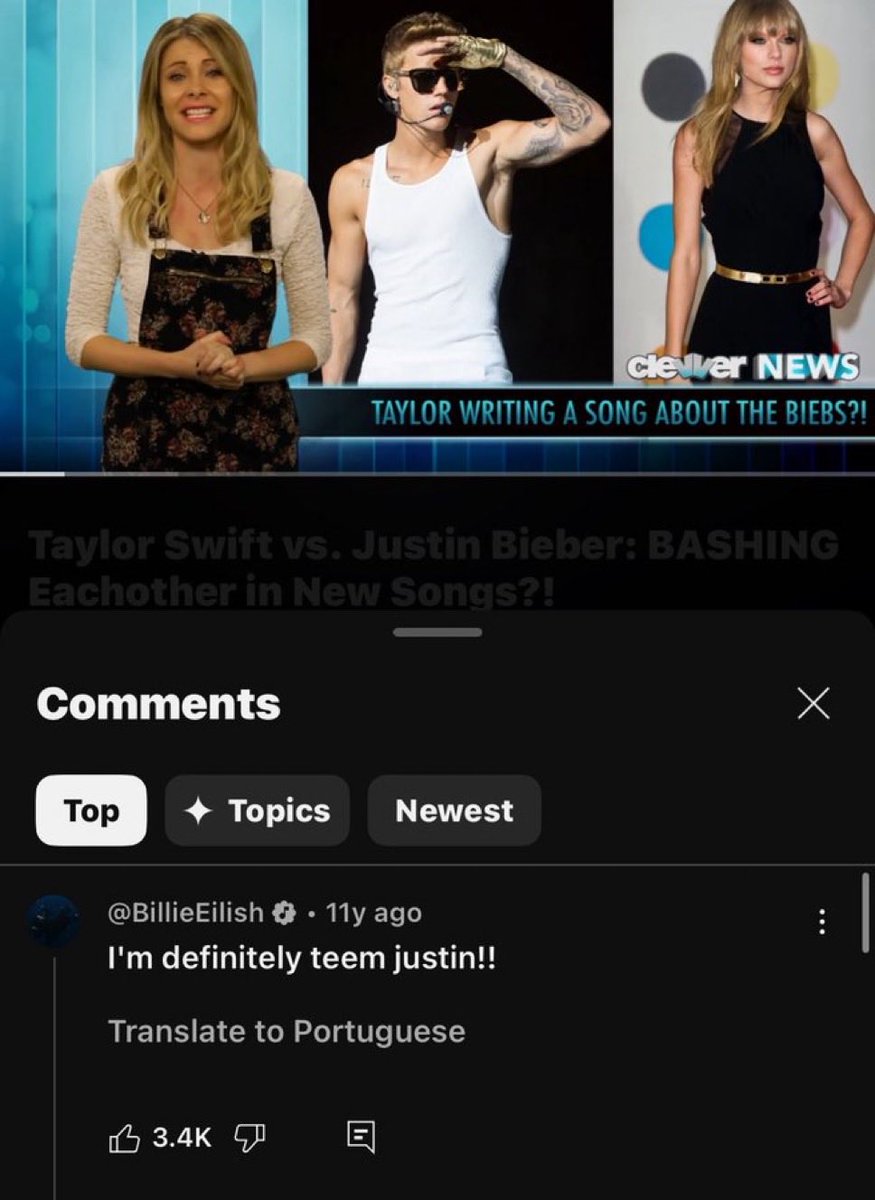 a billie criança causava muito no youtube