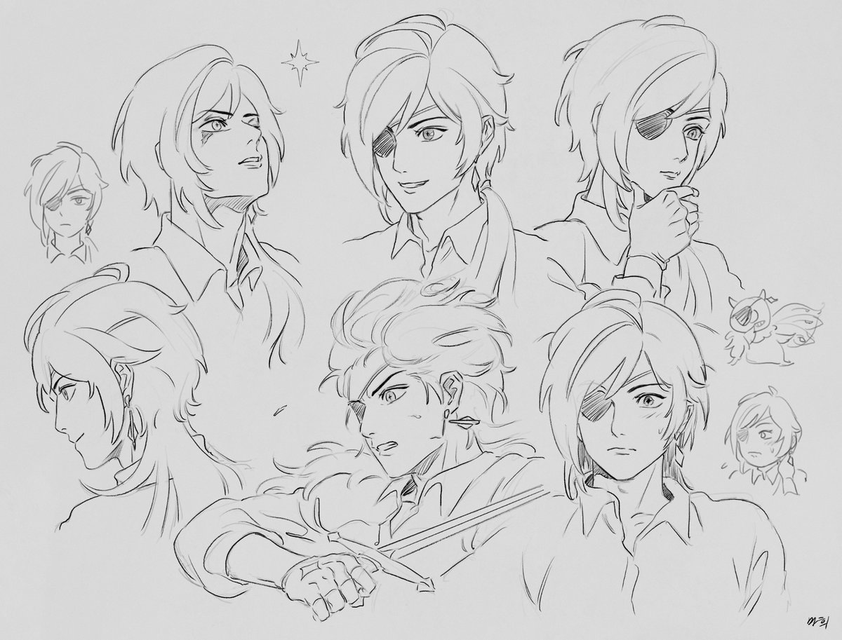 I almost forgot how to draw him #kaeya