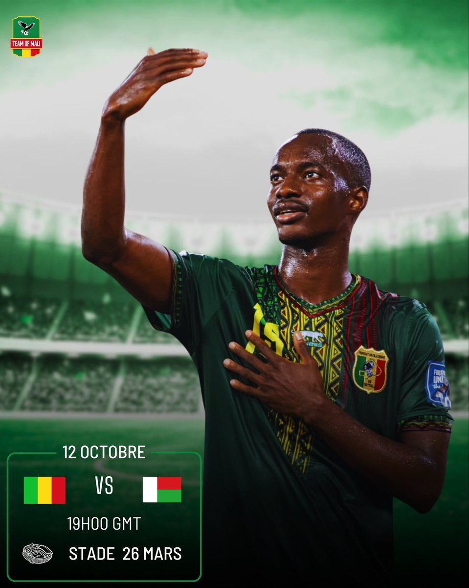 🇲🇱 𝐃𝐞𝐫𝐧𝐢𝐞̀𝐫𝐞 𝐣𝐨𝐮𝐫𝐧𝐞́𝐞 𝐝𝐞𝐬 𝐞́𝐥𝐢𝐦𝐢𝐧𝐚𝐭𝐨𝐢𝐫𝐞𝐬 !

Nos Aigles bouclent leur campagne ce soir face à Madagascar 🇲🇬.

📍 Stade du 26 Mars
🕖 19h00 GMT