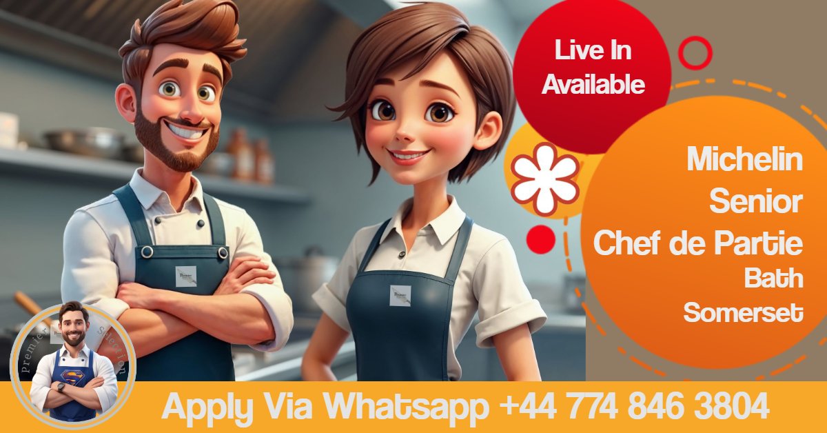 Michelin Senior Chef de Partie £32,500 Package + Live In Bath Somerset Senior Chef de Partie required to join this multi award winning Michelin Restaurant The Restaurant serves Tasting Menus created from luxury seasonal ingredients As Senior Chef de Par...
chefselection.co/psc215751/?fsp…