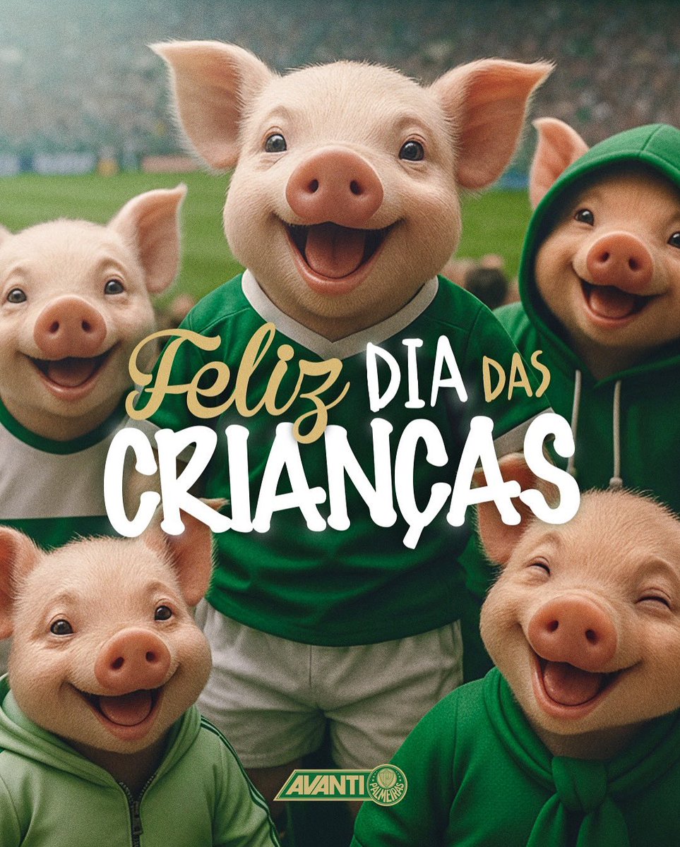 avantipalmeiras's tweet image. É dia de celebrar o futuro da torcida palmeirense 🐷
Feliz Dia das Crianças a todos os pequenos que já carregam tanto amor e apoio ao #MaiorCampeãoDoBrasil 💚
#OPoderDoAvanti