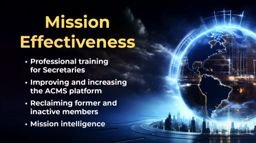 adventistnews's tweet photo. McEdward highlights Mission Refocus 2.0 and notes strategies for effective mission work. #GCAC25 #adventistchurch #integratedformission https://t.co/aVz990XDfT
