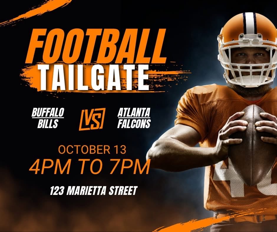 🔥 𝐆𝐚𝐦𝐞 𝐃𝐚𝐲 𝐓𝐚𝐢𝐥𝐠𝐚𝐭𝐞 𝐀𝐥𝐞𝐫𝐭! 

📍 𝟏𝟐𝟑 𝐌𝐚𝐫𝐢𝐞𝐭𝐭𝐚 𝐒𝐭𝐫𝐞𝐞𝐭
🕓 𝐎𝐜𝐭𝐨𝐛𝐞𝐫 𝟏𝟑 | 𝟒𝐏𝐌–𝟕𝐏𝐌

Join us before the big game between the Dirty Birds and Buffalo!
Enjoy great food, fun games, and plenty of grill-side action with us! 🍔

Let’s get