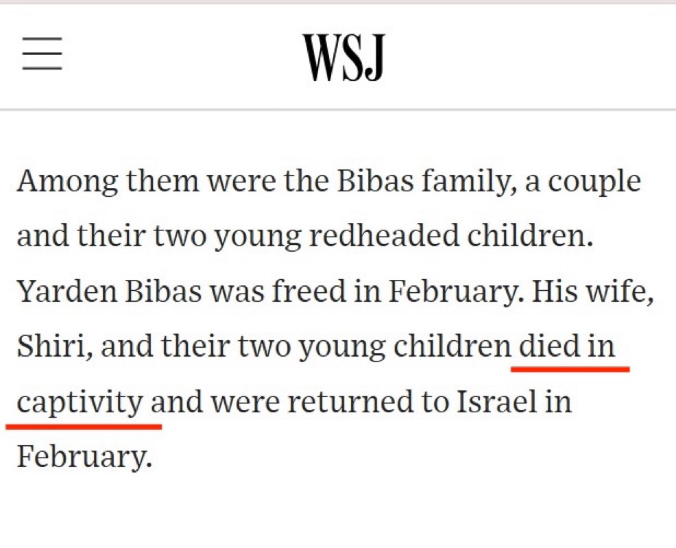 EYakoby's tweet image. They were murdered.
Shame on you WSJ.